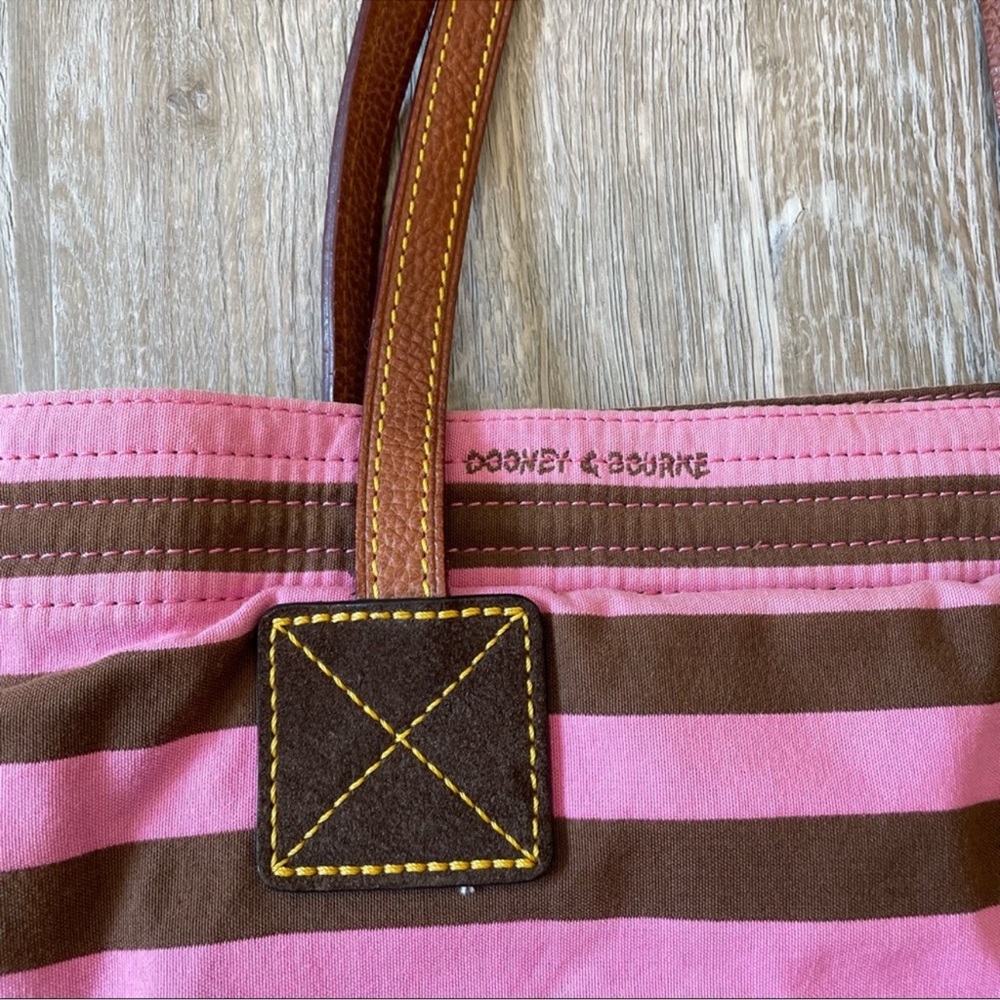 Dooney & Bourke Pink Stripe Handbag - Picture 4 of 16